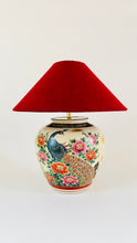 Load image into Gallery viewer, Antique Japanese Peacock Lamp
