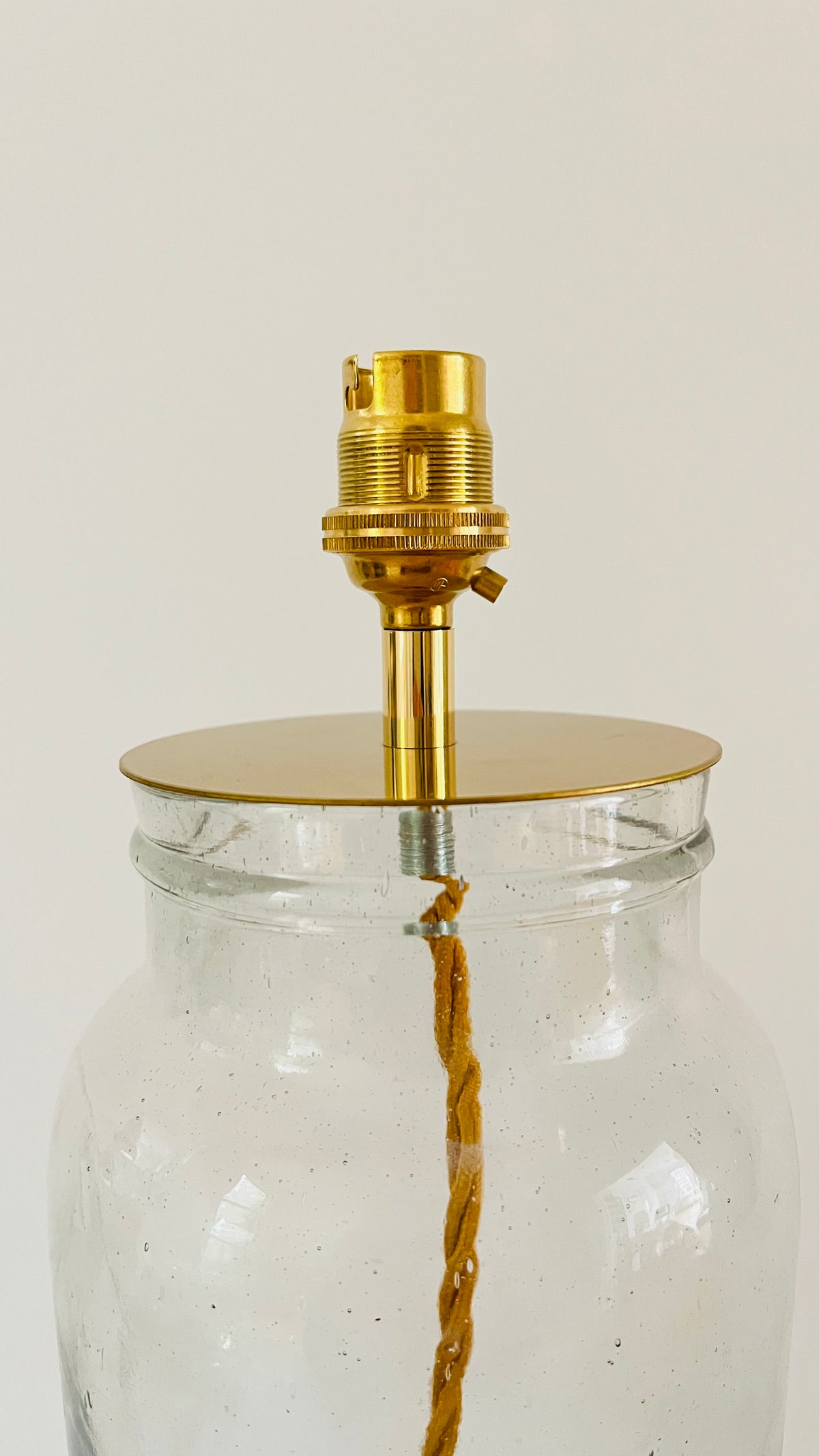 Antique French Glass Table Lamp