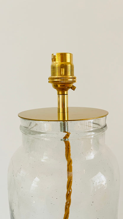 Antique French Glass Table Lamp