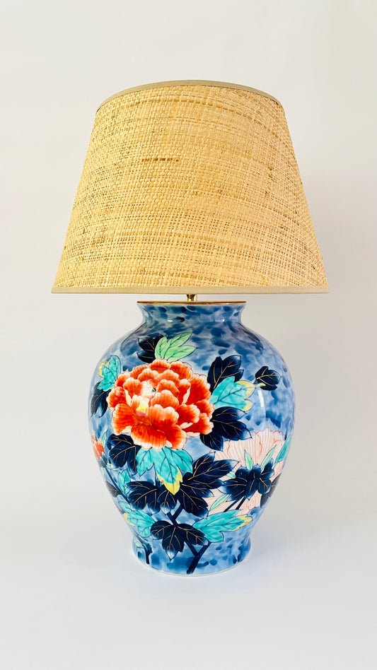 Large Antique Japanese Table Lamp