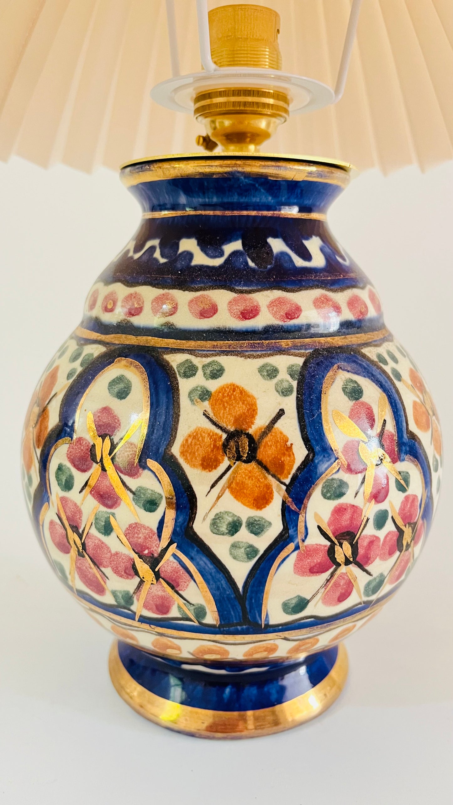 Antique Dutch Majolica Lamp