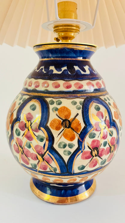 Antique Dutch Majolica Lamp