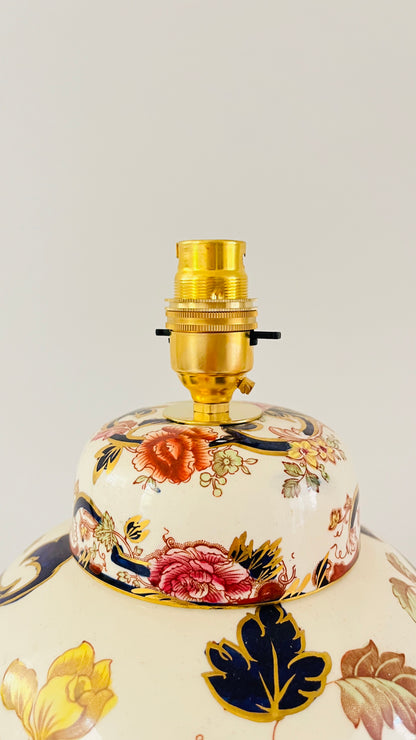 Large Antique Mason’s ‘Mandalay’ Lamp