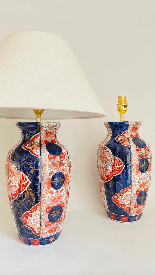 Antique Japanese Imari Lamp - pre order for mid July