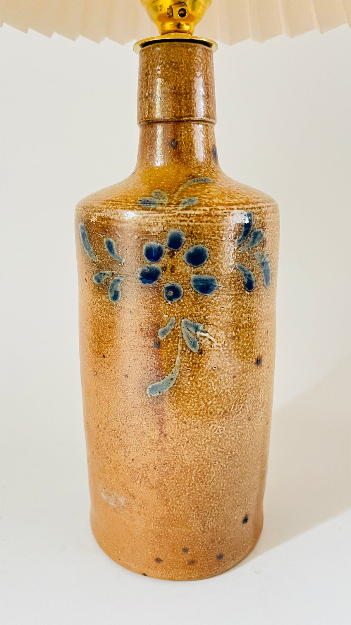 French Studio Pottery Flower Lamp
