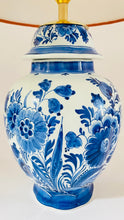 Load image into Gallery viewer, Antique ‘De Porceleyne Fles’ Delft Lamp - pre order for end of March
