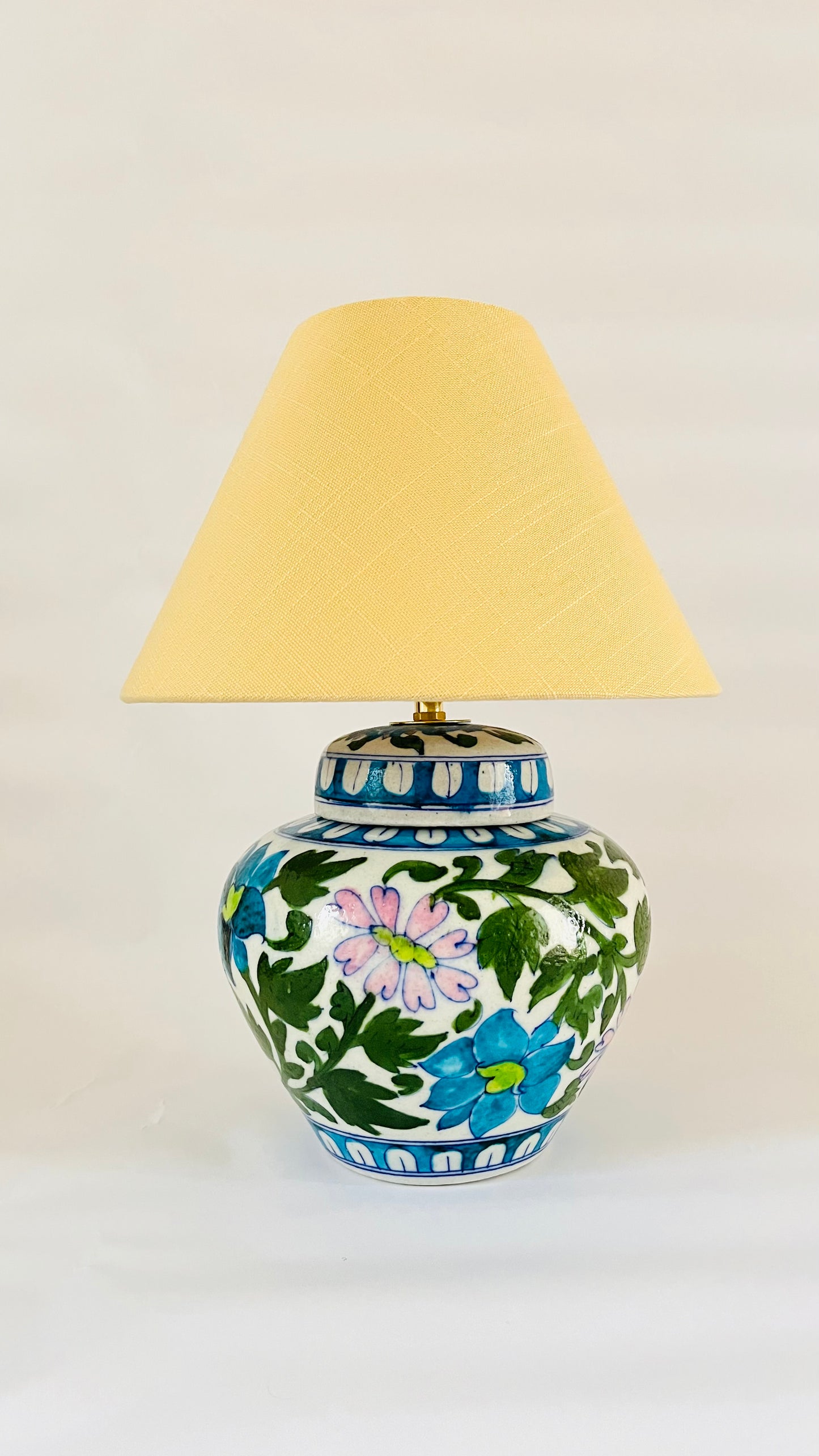 Antique Indian Flower Lamp