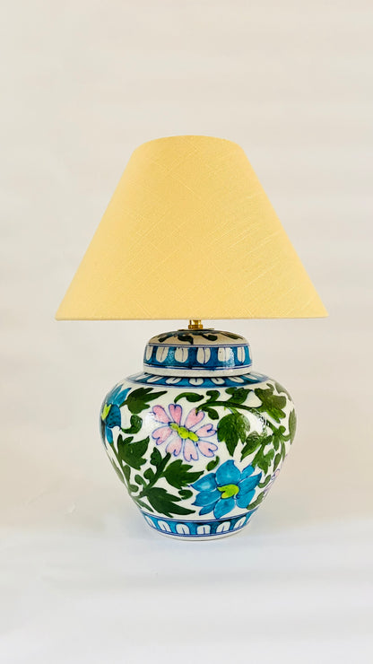 Antique Indian Flower Lamp