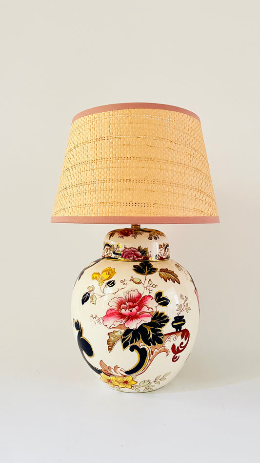 Large Antique Mason’s ‘Mandalay’ Lamp