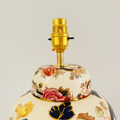 Large Antique Mason’s ‘Mandalay’ Lamp