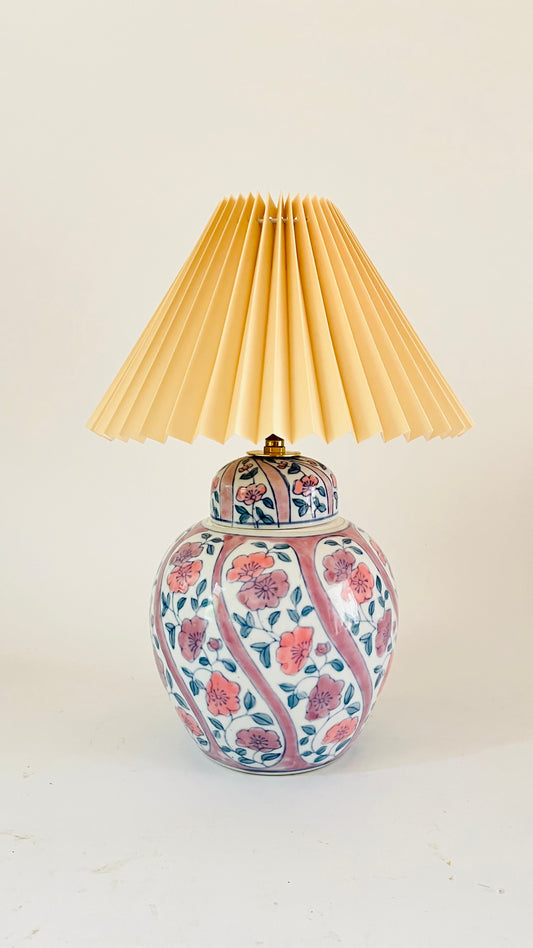 Antique Pink Flower Lamp