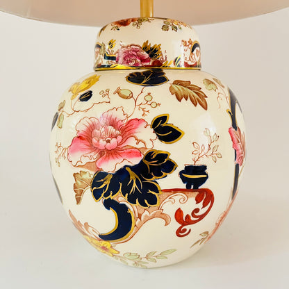 Large Antique Mason’s ‘Mandalay’ Lamp