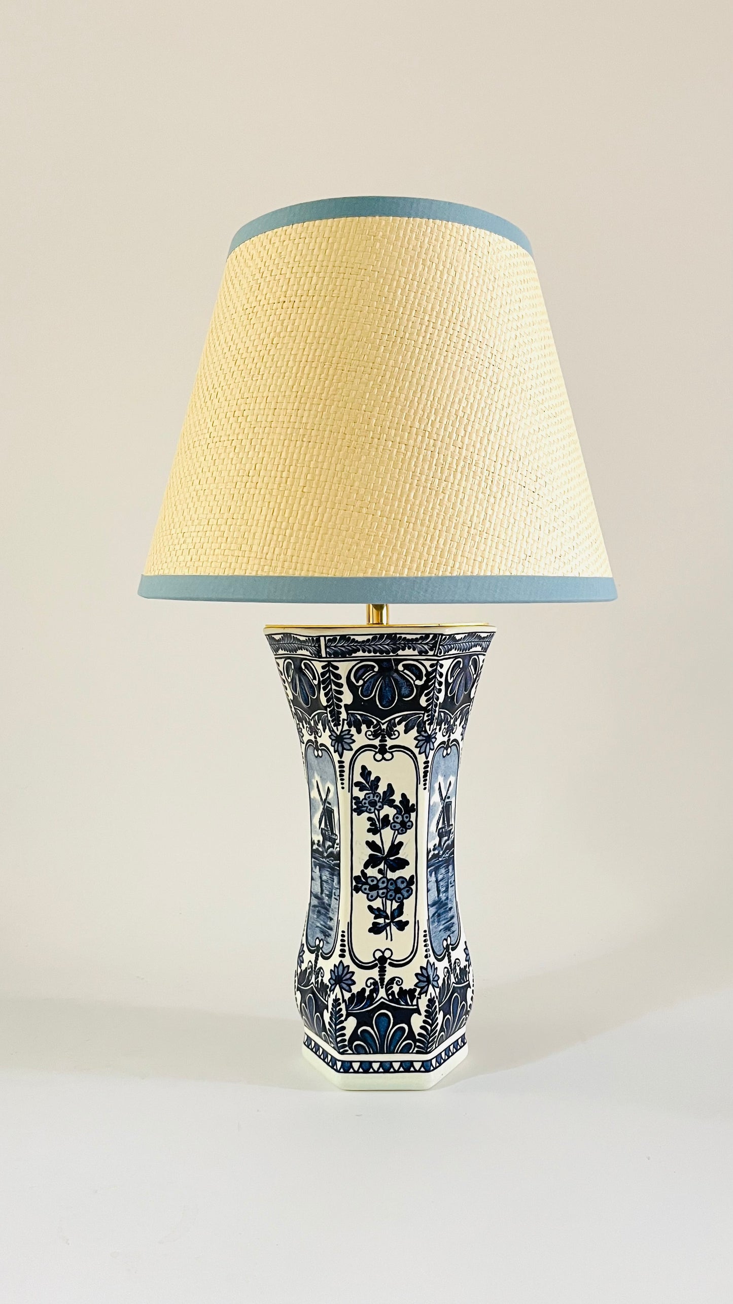 Antique Delft Lamp