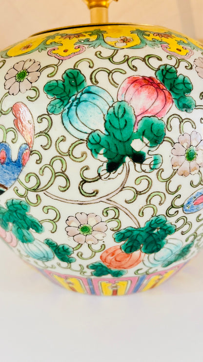 Antique Chinese Flower Lamp
