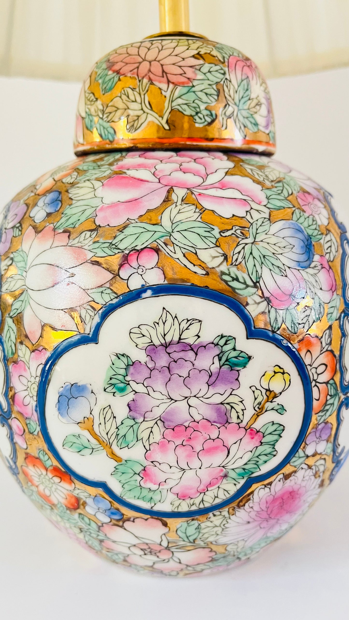 Antique Golden Jar Lamp