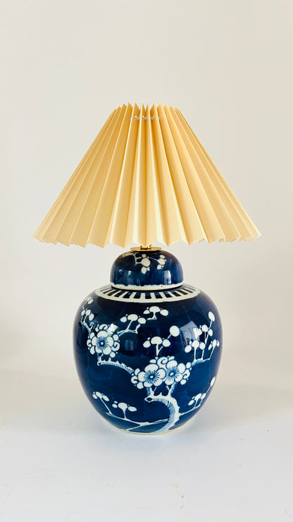 Antique Prunus Jar Lamp