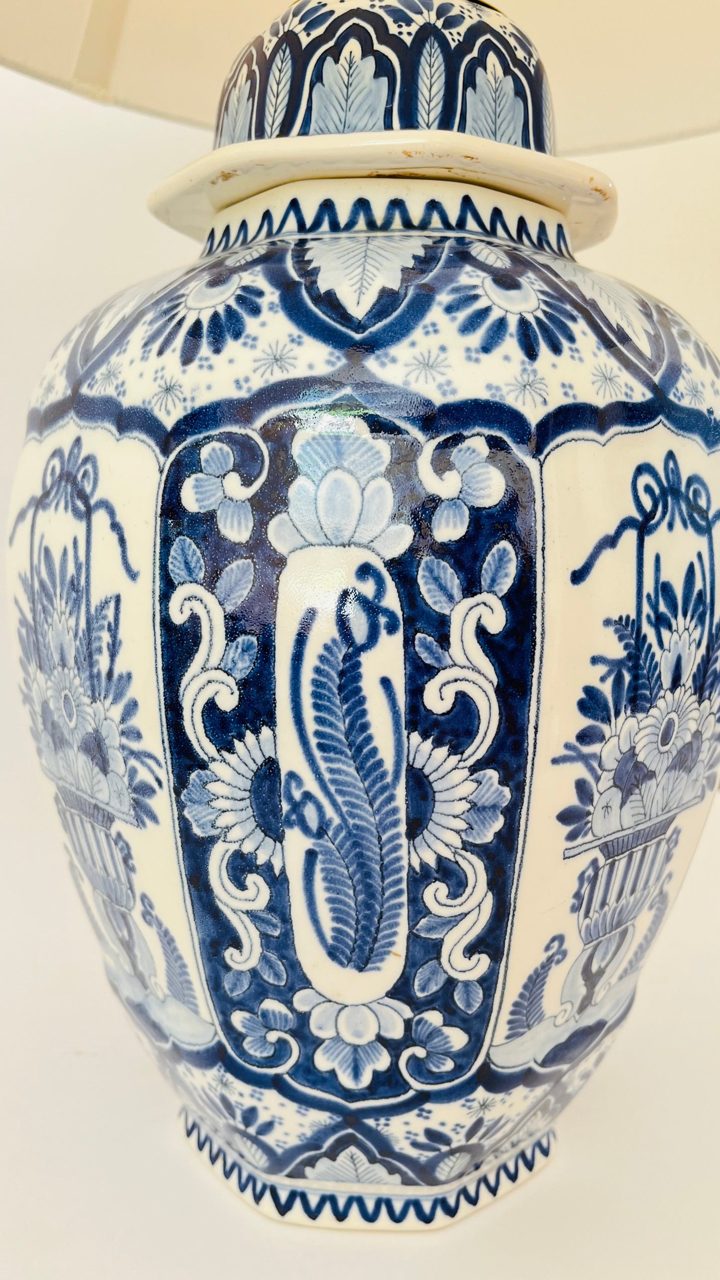 Large Antique Delft Lamp - pre order for end of August