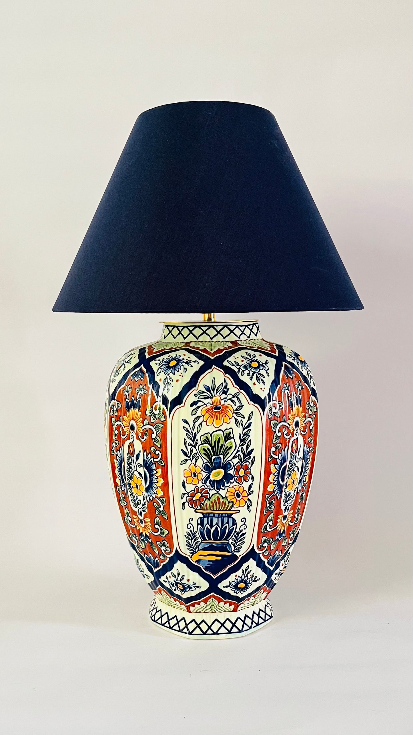 Large Antique Boch Bruges Lamp - pre order for end of Jan
