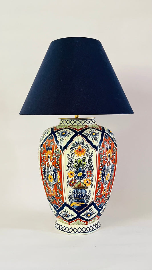 Large Antique Boch Bruges Lamp - pre order for end of Jan