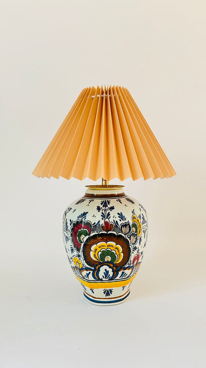 Antique Mini Delft Polychrome Lamp
