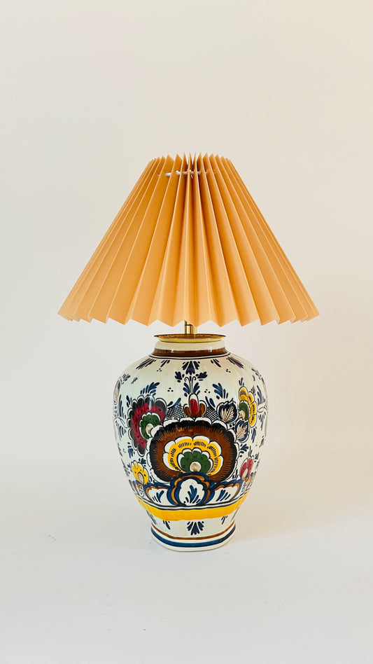 Antique Mini Delft Polychrome Lamp