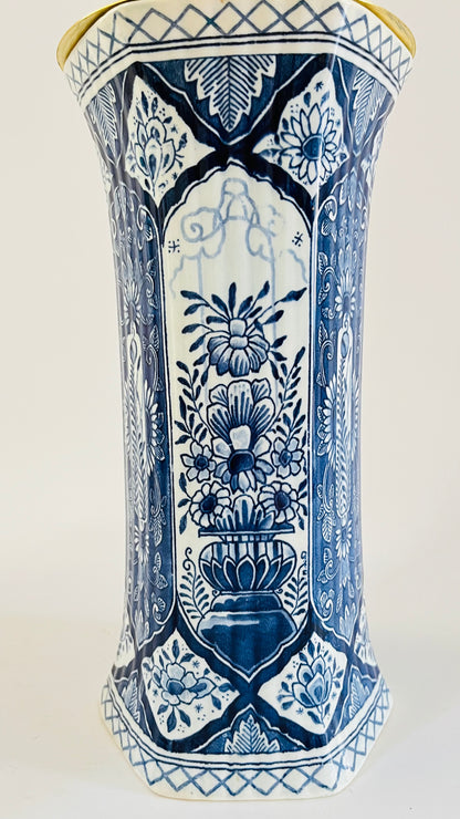 Antique Delft Pillar Lamp
