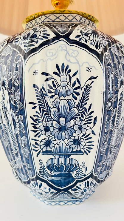 Antique Royal Delft Table Lamp