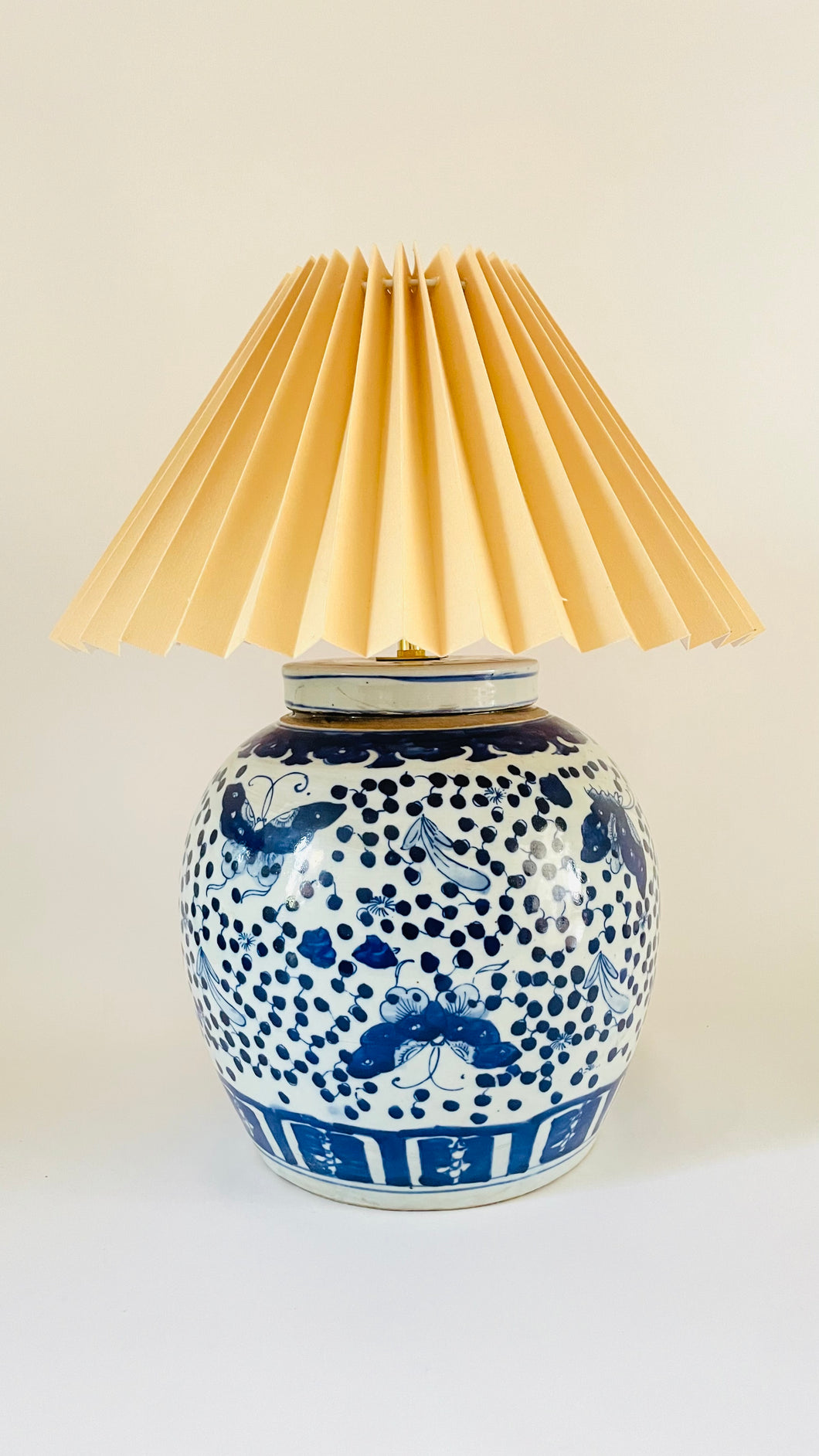 Large Antique Butterfly Lamp