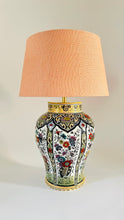 Load image into Gallery viewer, Antique Delft Boch Polychrome Lamp - pre order for end of Dec
