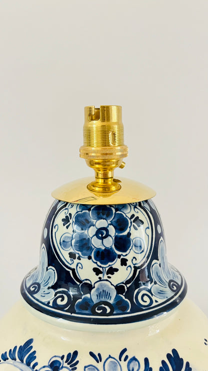 Antique Delft Tobacco Lamp