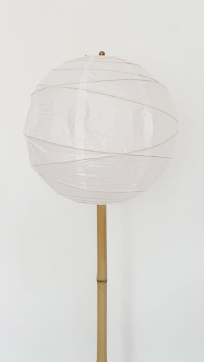 Bamboo and Terracotta Lollipop Floor Lamp