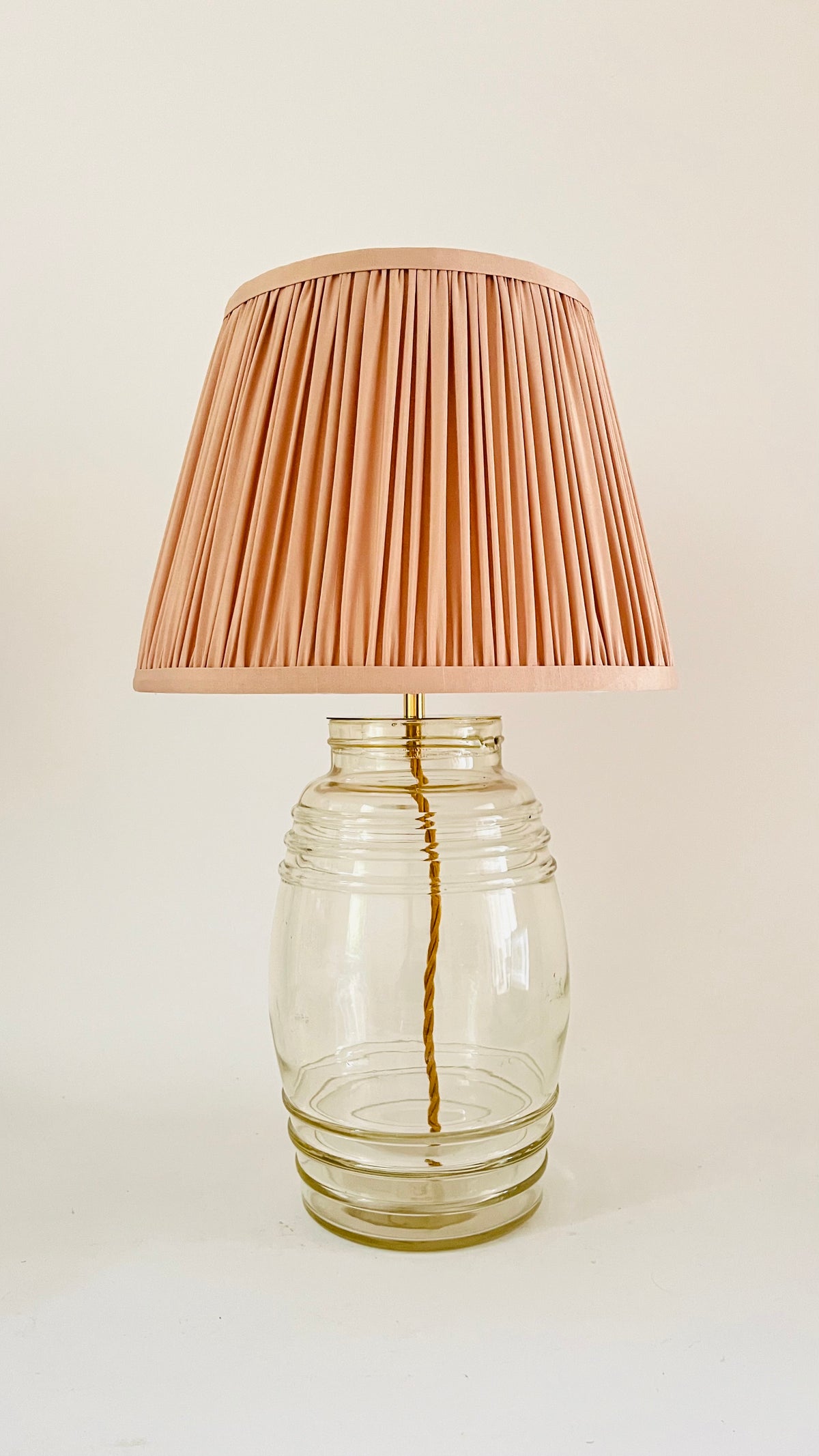 French Glass Table Lamp