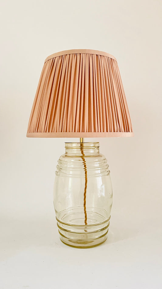 French Glass Table Lamp