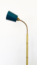 Load image into Gallery viewer, Bamboo and Terracotta Floor Lamp - Blue
