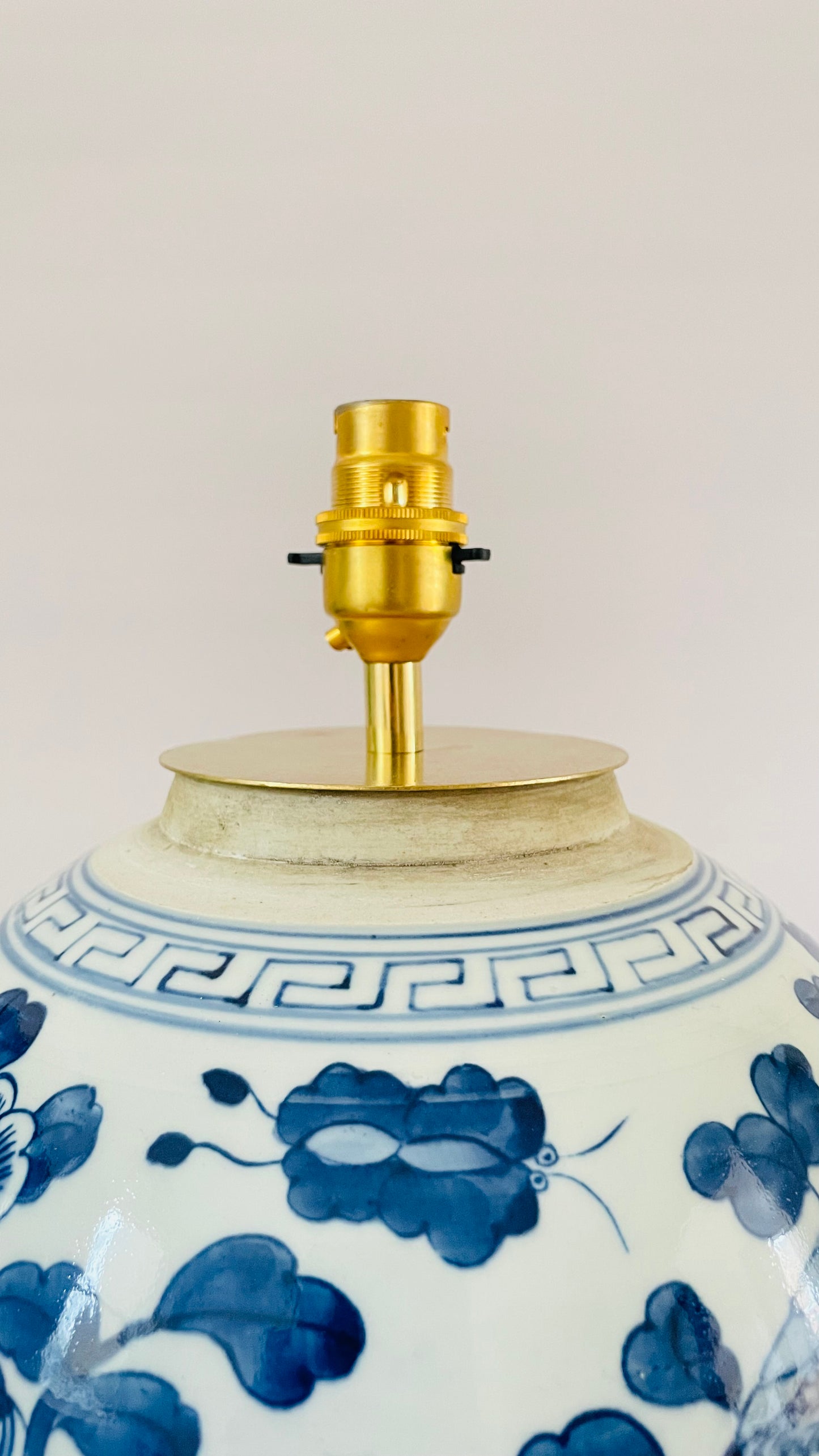 Large Antique Ginger Jar Lamp
