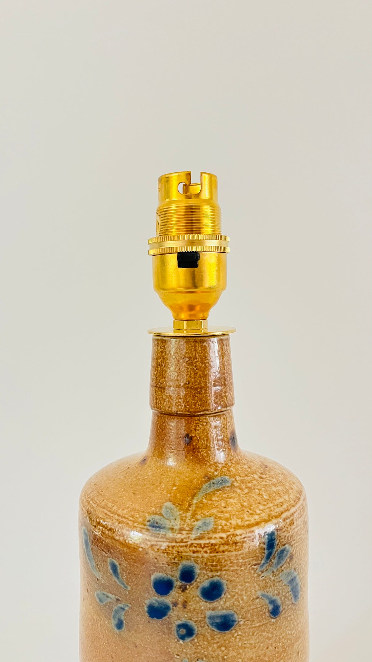 French Studio Pottery Flower Lamp
