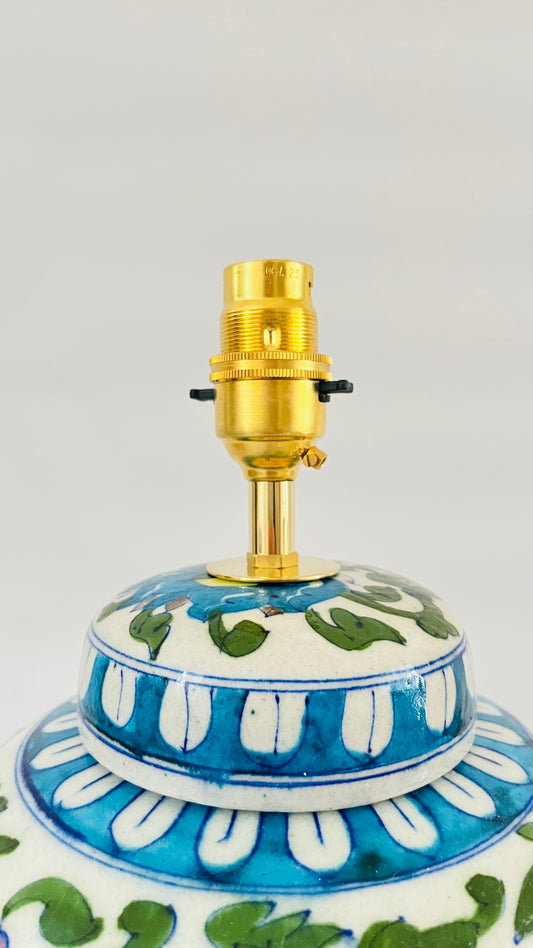 Antique Indian Flower Lamp