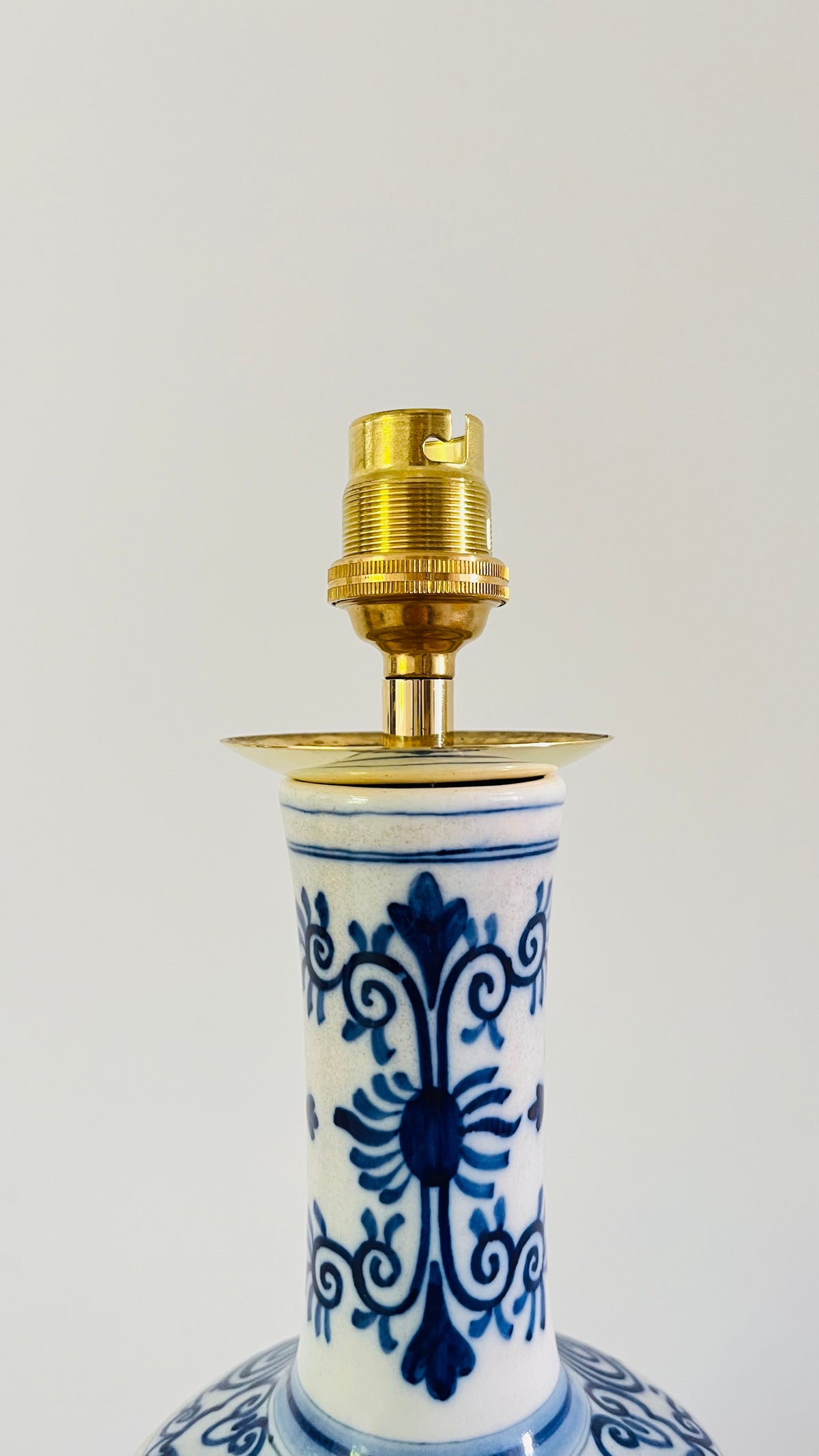 Antique Delft Table Lamp