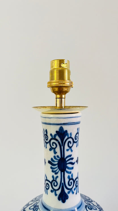 Antique Delft Table Lamp