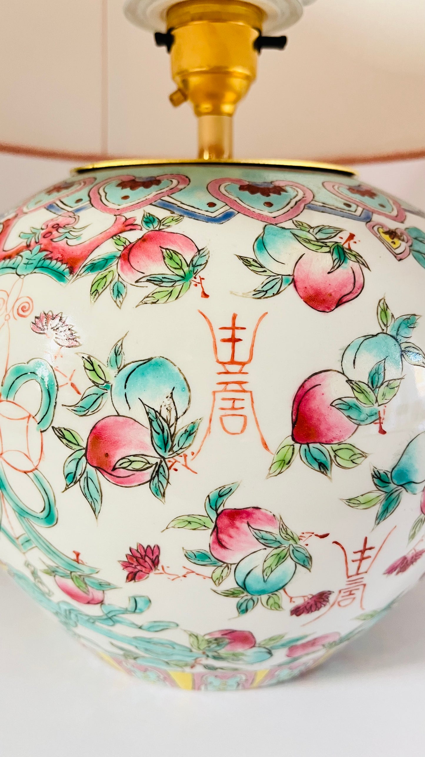 Antique Chinese Flower Lamp - pre order for end of Dec