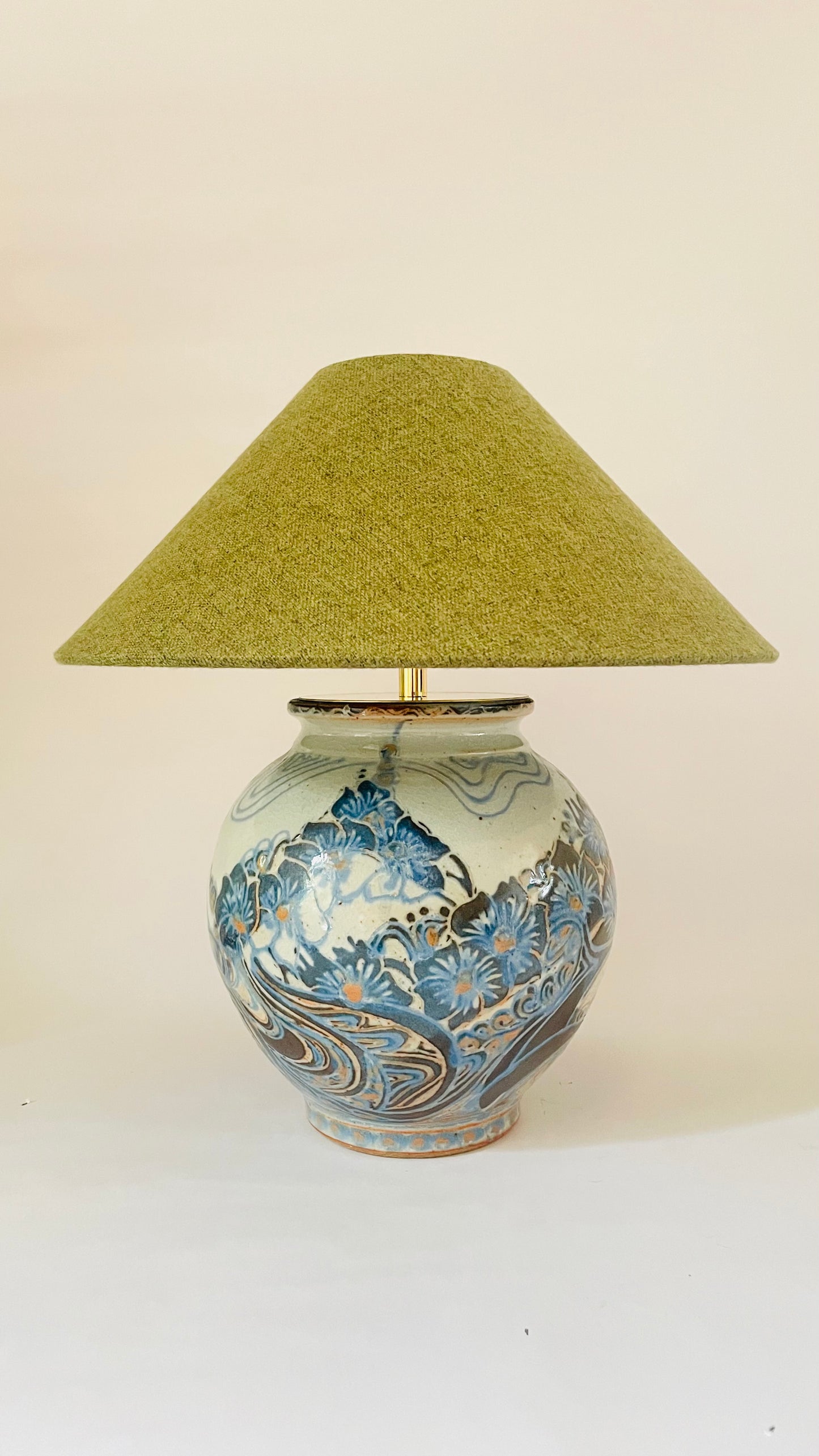 Antique French Pottery Lamp - pre order for early Dec