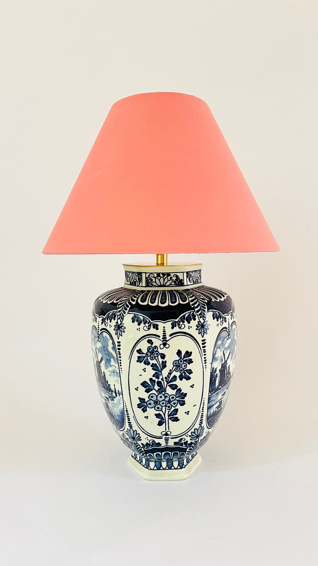 Antique Delft Lamp - pre order for end of Dec
