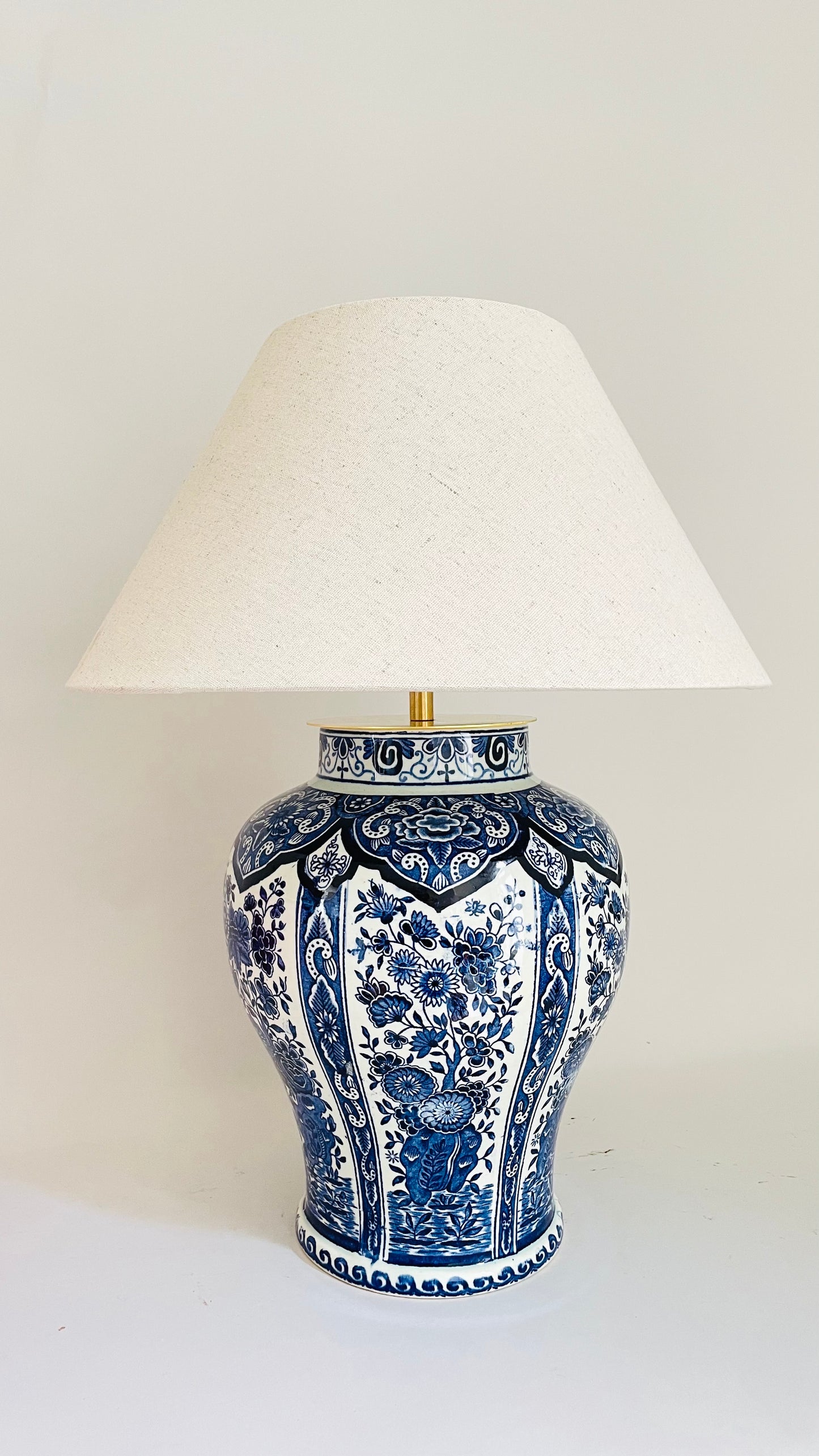 Antique Delft Boch Lamp - pre order for mid Aug