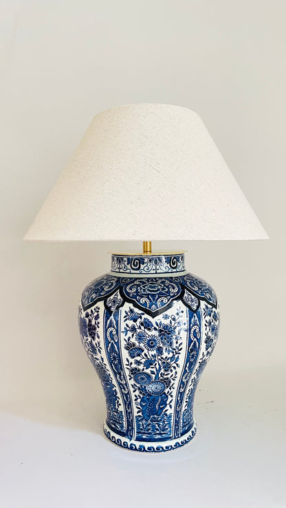 Antique Delft Boch Lamp - pre order for mid Aug