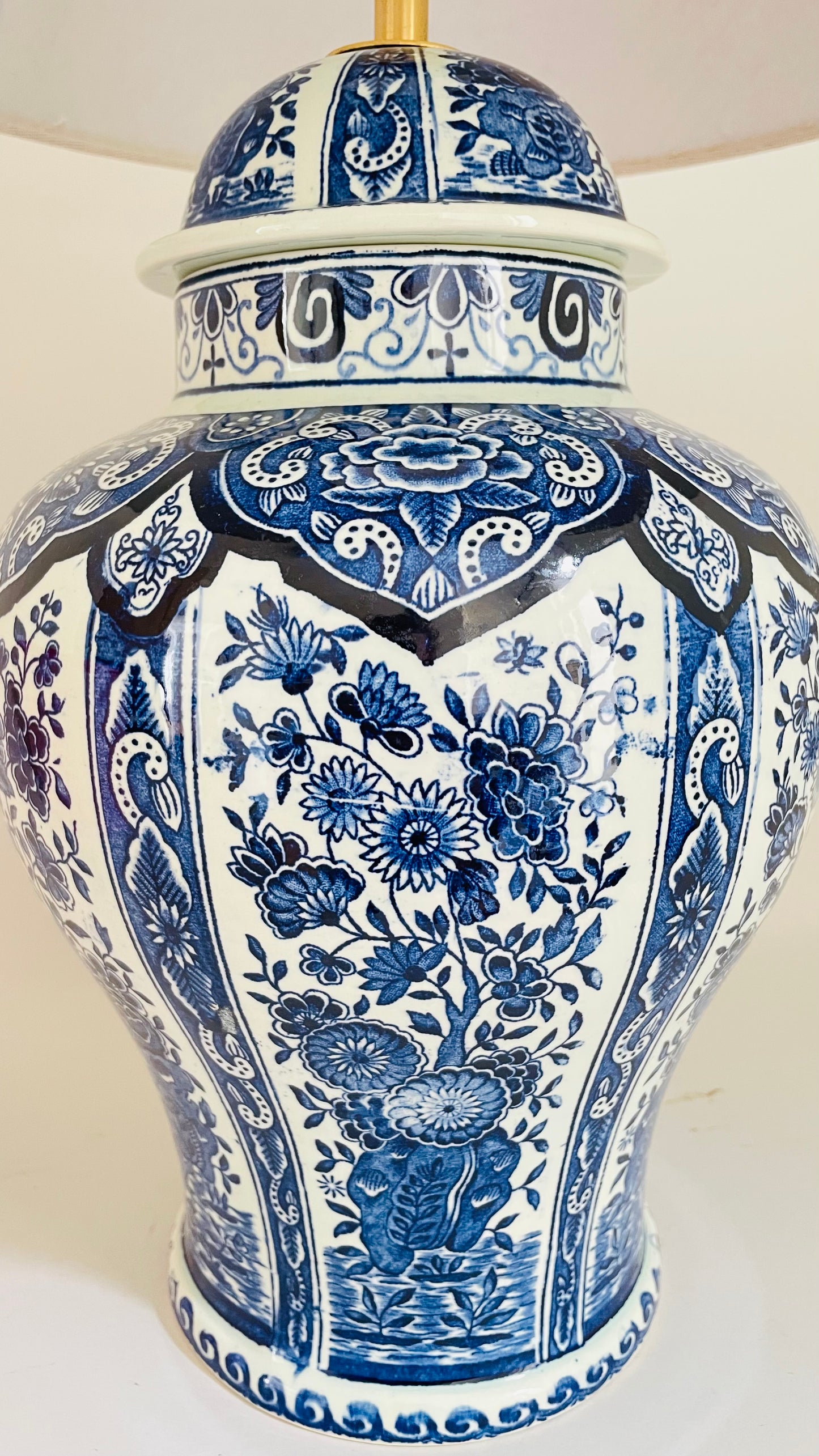 Antique Delft Boch Lamp - pre order for mid Aug