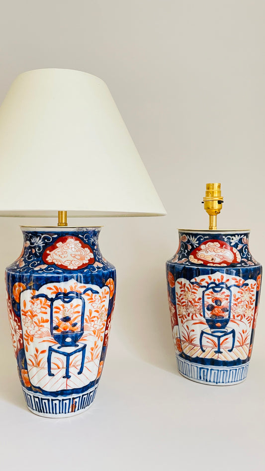 Antique Japanese Imari Lamp - pre order for end of June