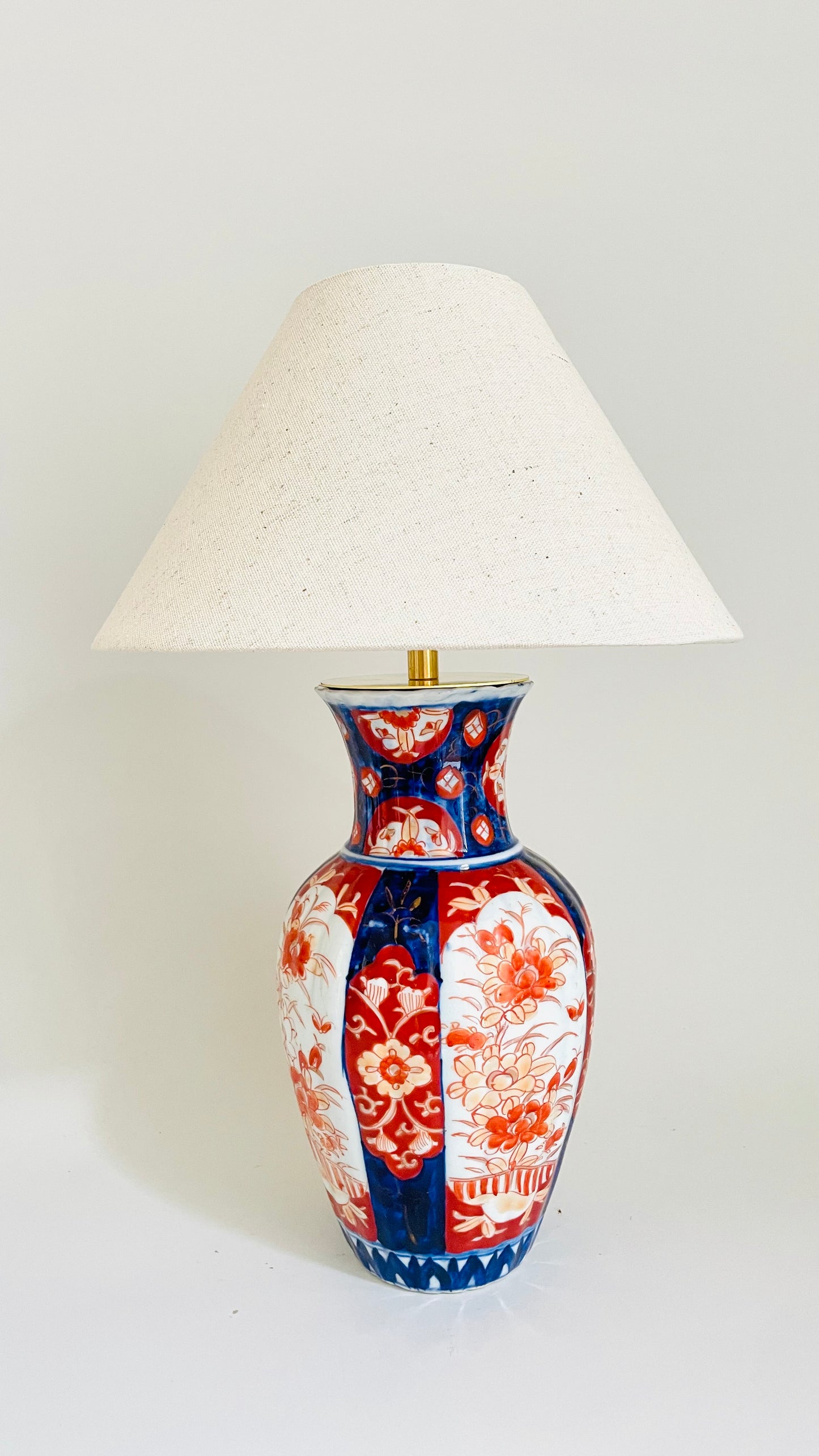 Antique Japanese Imari Lamp - pre order for early Jan