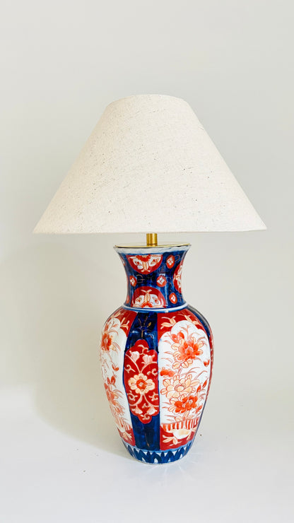 Antique Japanese Imari Lamp - pre order for early Jan