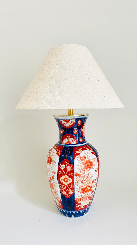 Antique Japanese Imari Lamp - pre order for early Jan