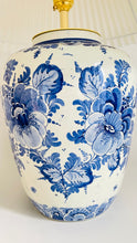 Load image into Gallery viewer, Large Antique Delft Table Lamp - pre order for mid Nov
